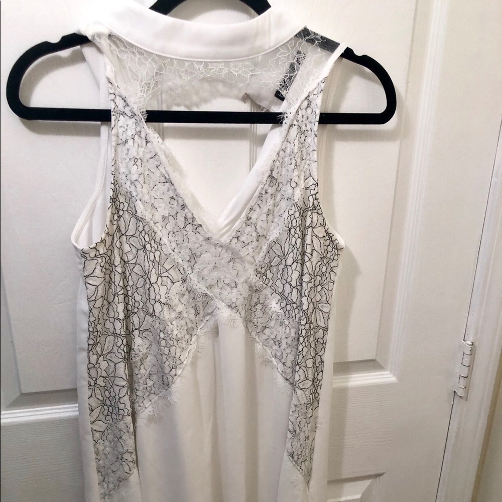 Boutique High Neck Lace Front Swing Dress